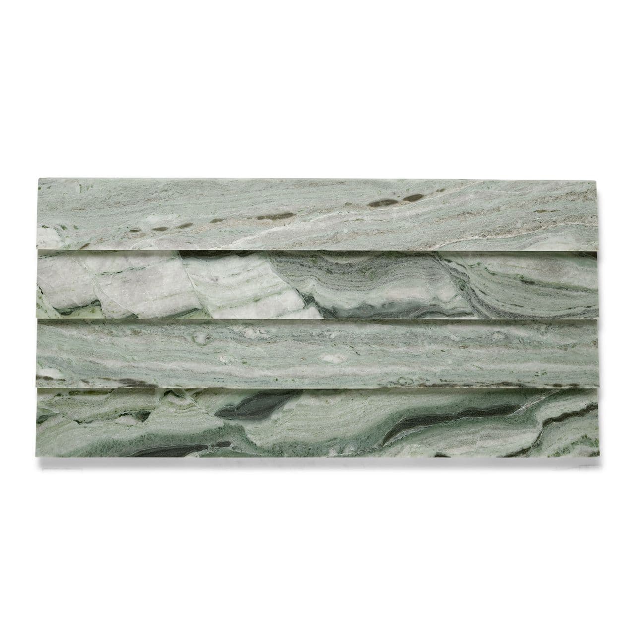 Ann Sacks | Belcaro Nubo Verde Pleated 12 x 24 Stone Tile