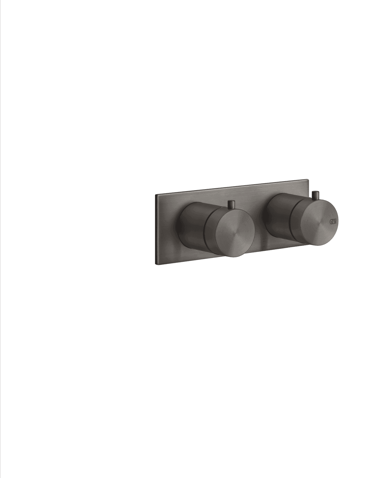 Gessi | 316 3-Way Diverter Thermostatic Trim With Volume Control in Black Metal Brushed PVD