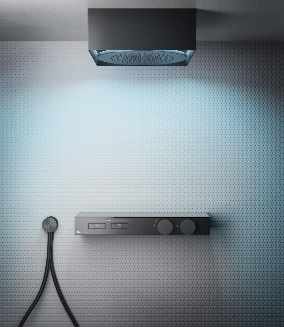 Gessi | Hi-Fi Magnetic Handshower Set in Black Metal Brushed PVD