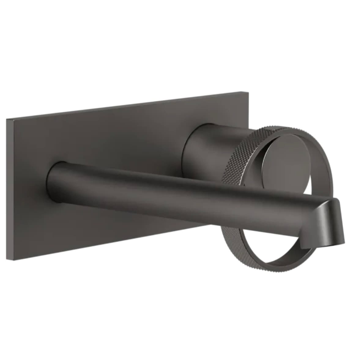 Gessi | Anello Wall-Mounted Washbasin Mixer Trim in Black Metal Brushed PVD