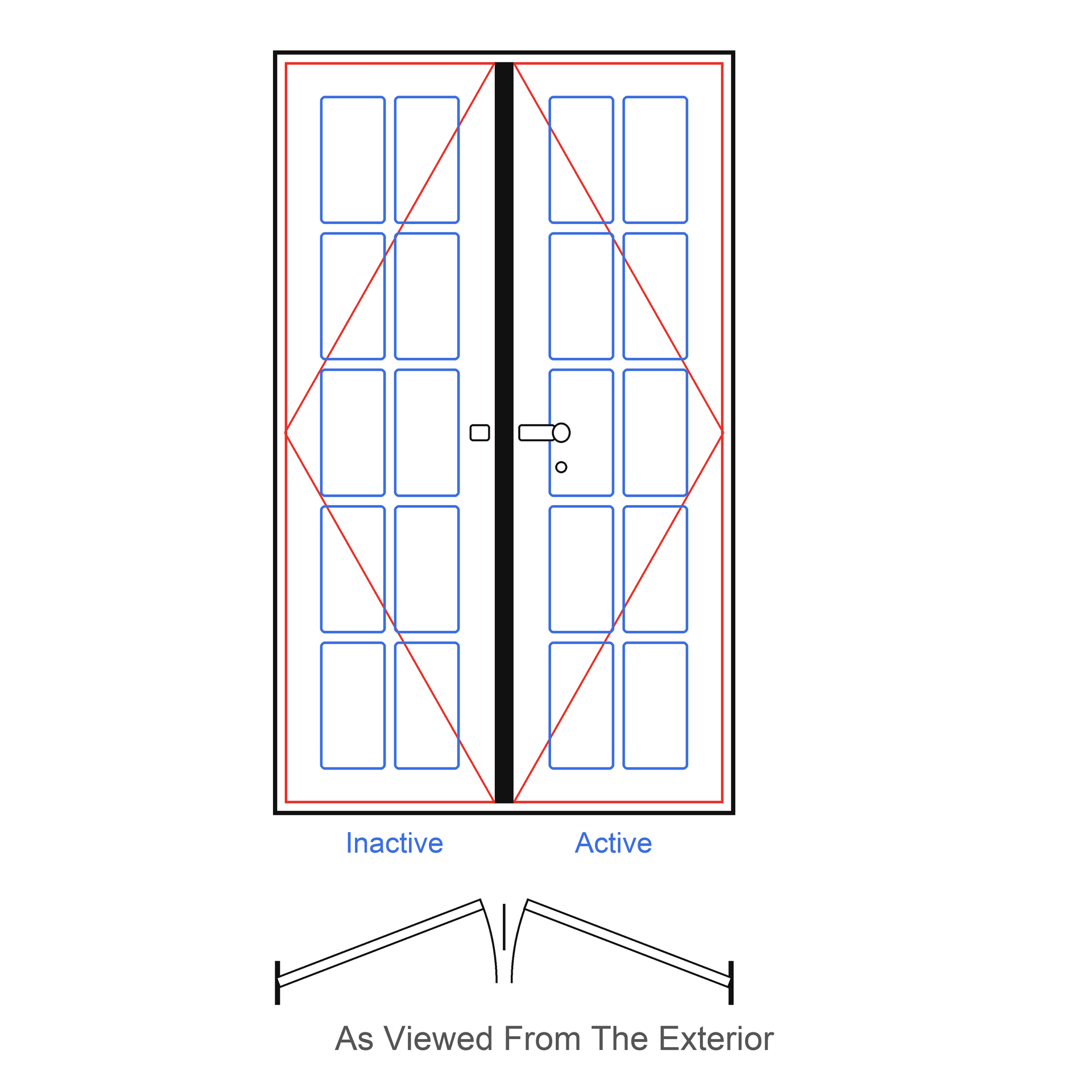 Marvin Ultimate Clad Inswing French Door 4 ft x 8 ft (CN 4080), Stone White, Right Hand