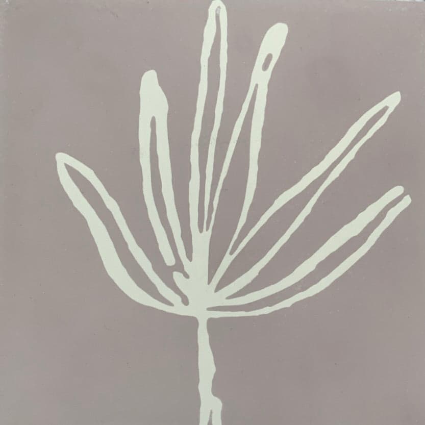 Concrete Collaborative Strands 8x8 Indio Agave tile in lilac with blonde accent
