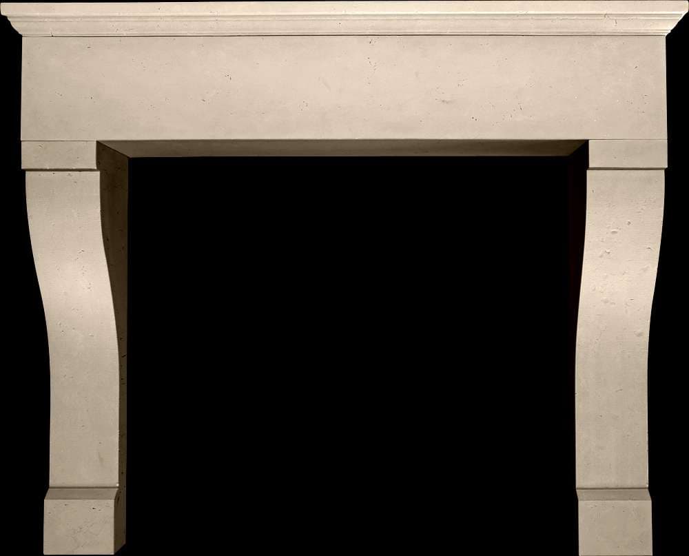 Tartaruga Design | Normandy Honed Limestone Fireplace Mantel