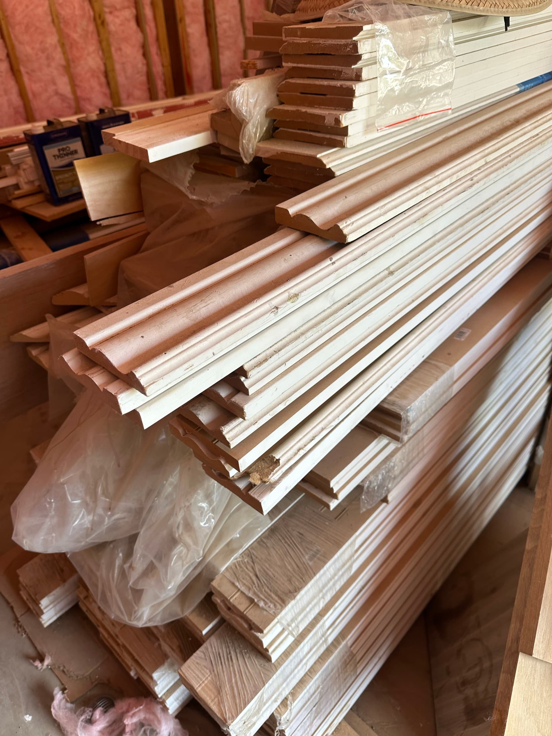 New Wood Moulding & Trim — Assorted Profiles (Lot)