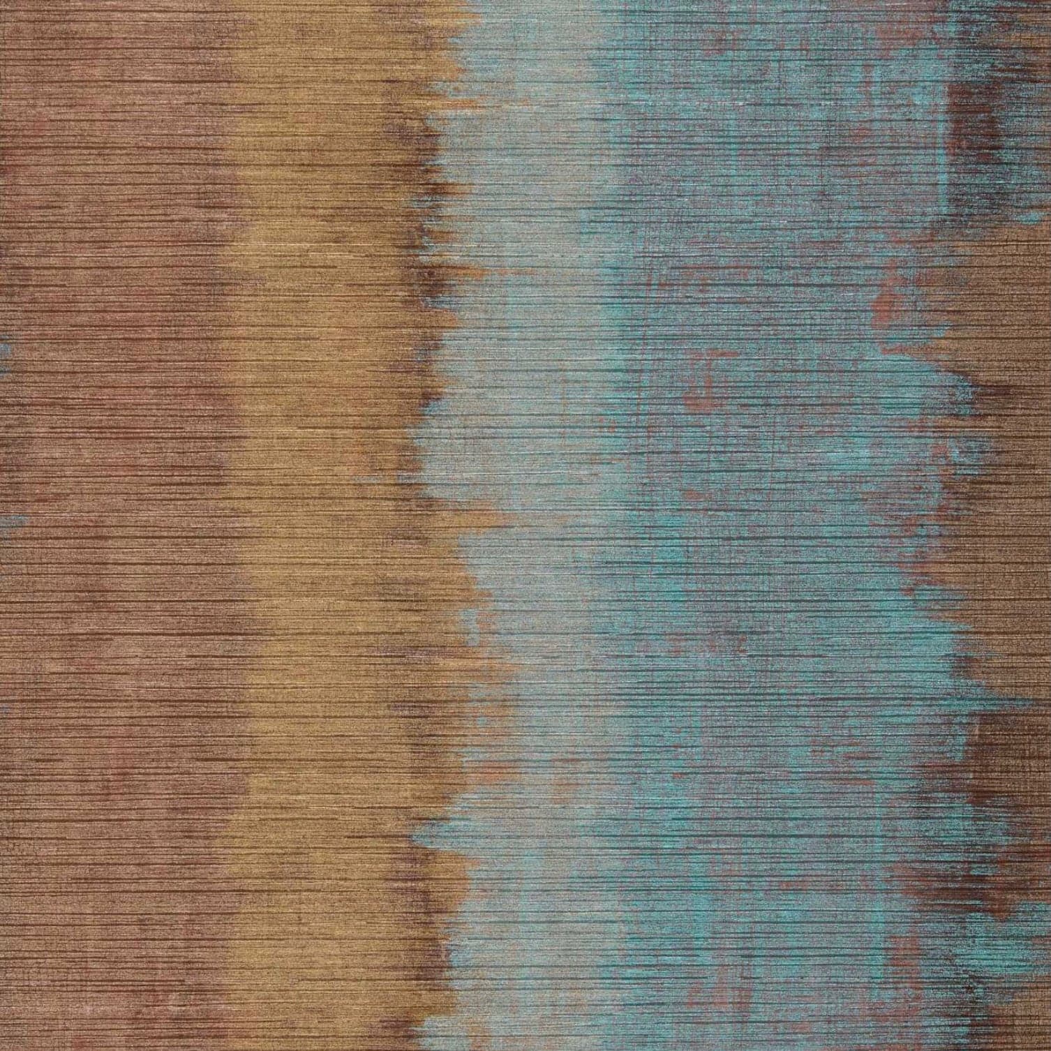 Harlequin Lustre Wide Width Wallpaper in Apatite/Hessian, 27" wide striped design