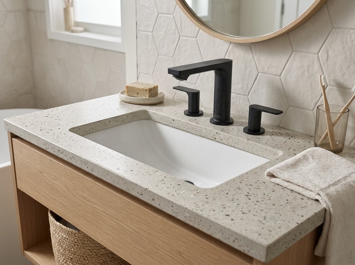 Hansgrohe | Rebris E 3-Hole Faucet with Drain in Matte Black