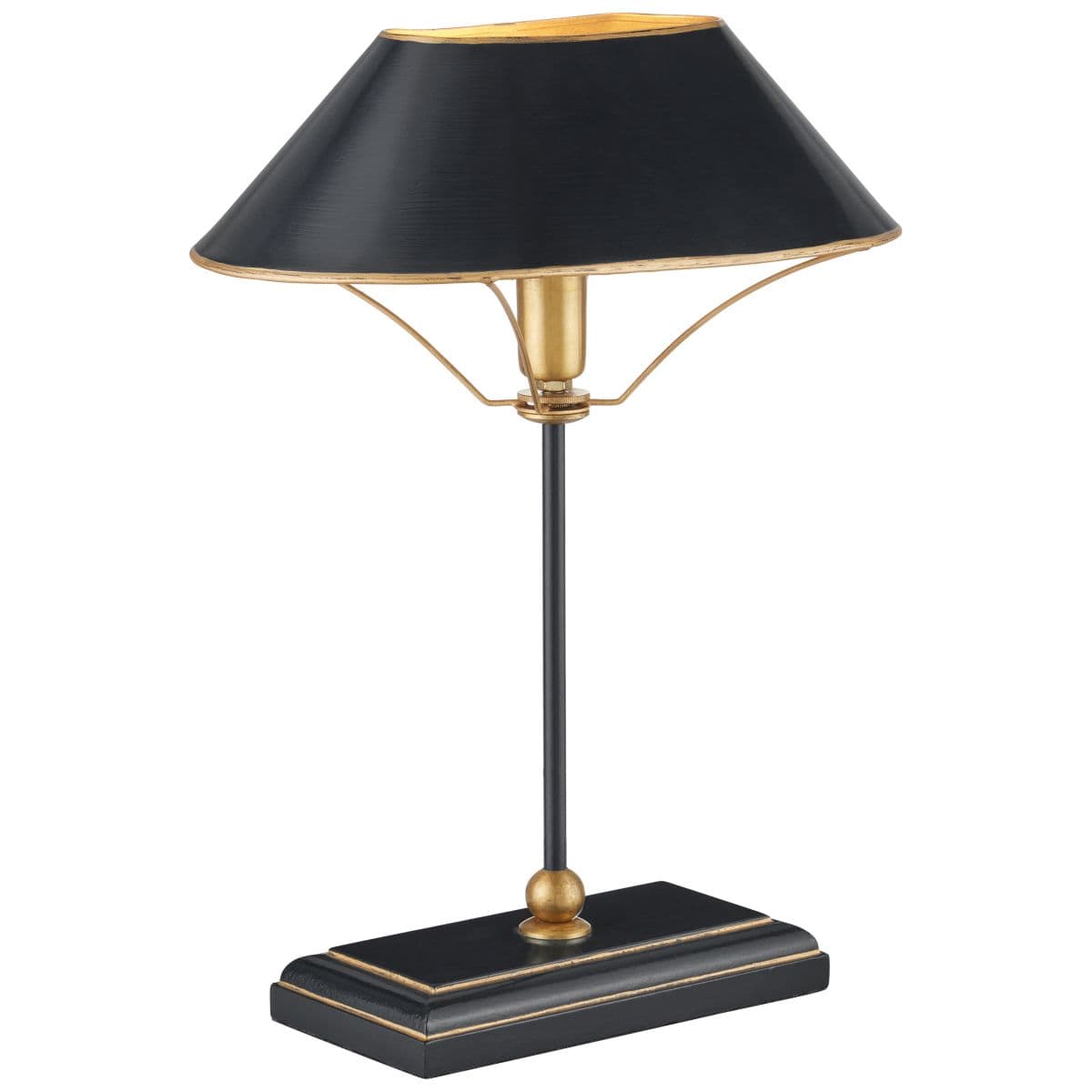 Currey & Company Daphne Table Lamp — Black with Gold