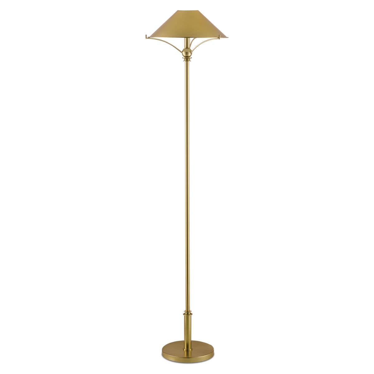Currey & Company | Maarla Floor Lamp — Brass