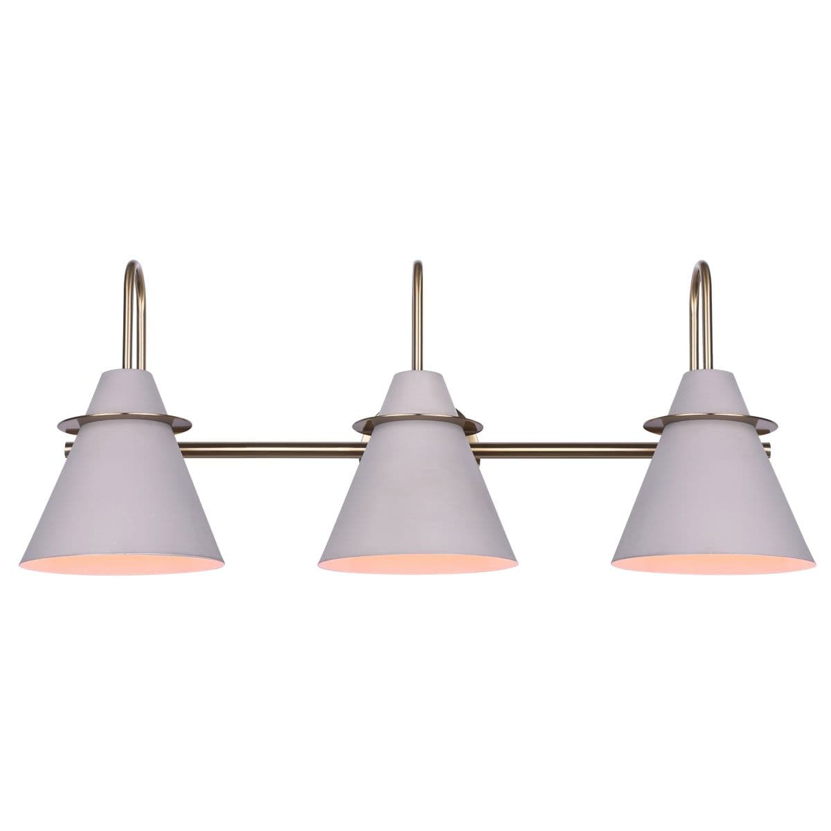 Canarm Talia Bath Vanity Light — Matte Grey with Gold, 3