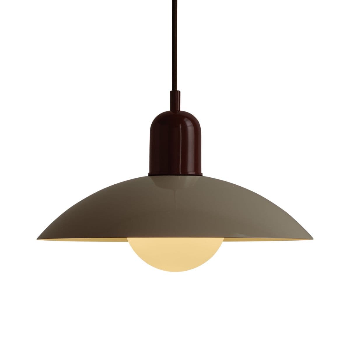 In Common With | Arundel Orb Pendant — Oxide Red, Bone