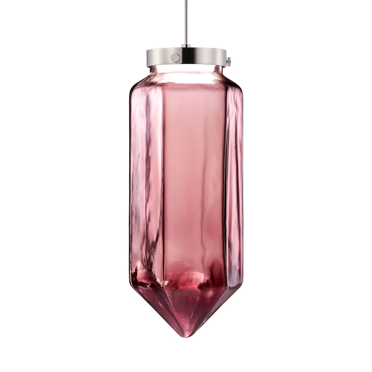 Niche | Facet LED Mini Pendant — Fig, Polished Nickel