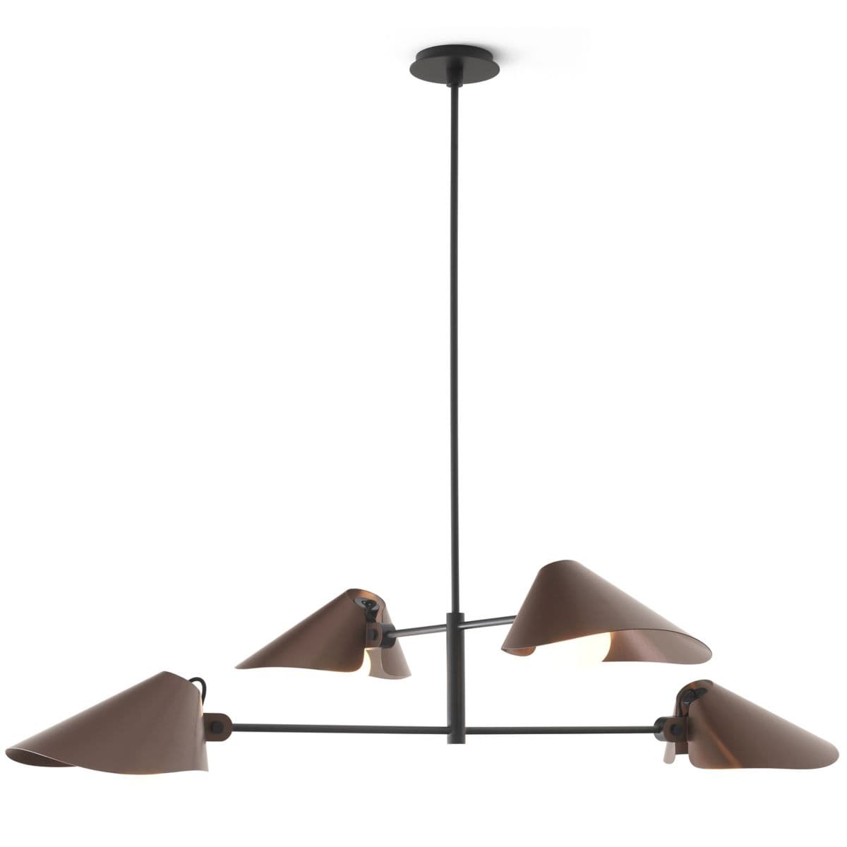 &Tradition | Bonnet Chandelier — Bronzed with Black, Medium
