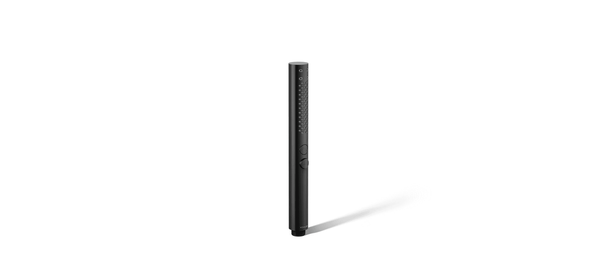 Kohler Shift Round Two-function Handshower in matte black brass and plastic, 9-7/8" height