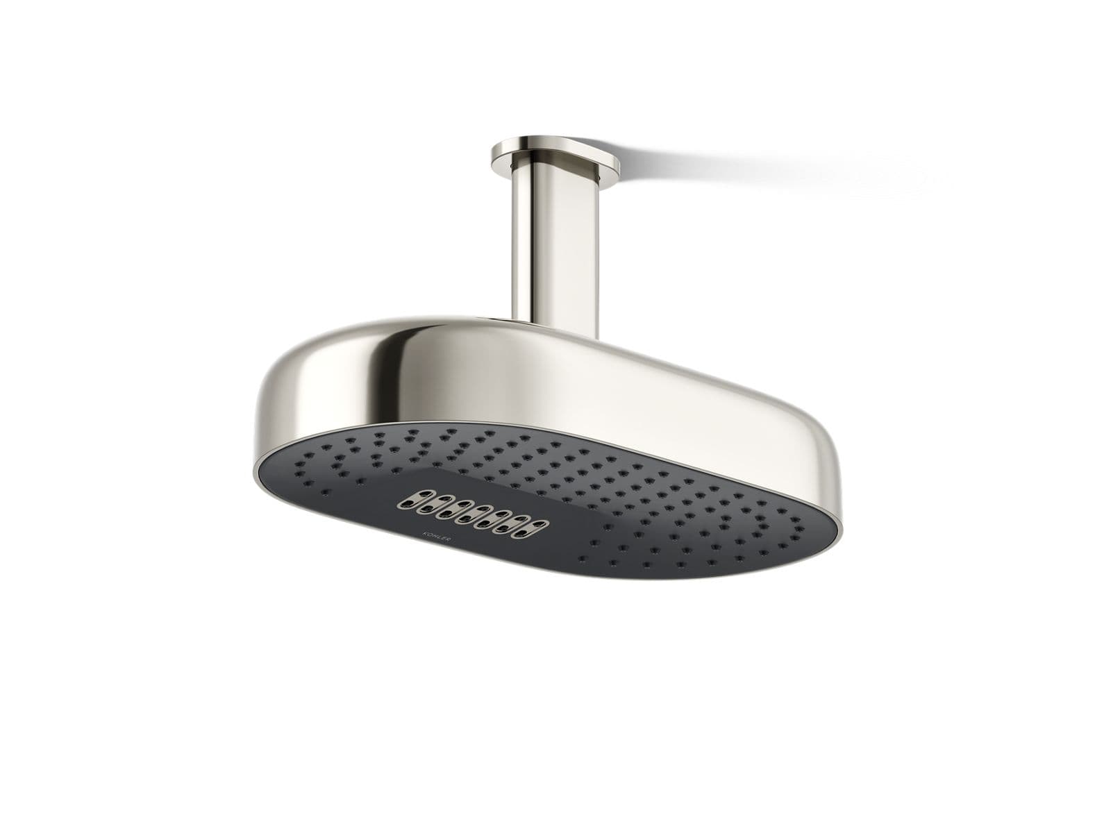 Kohler Statement Oblong 14-inch Two-Function Rainhead – Vibrant Polished Nickel