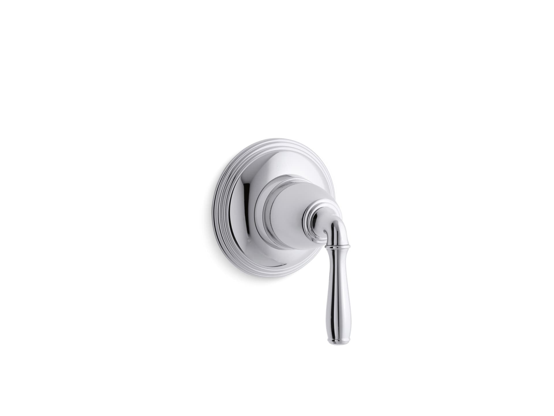Kohler Devonshire polished chrome volume control valve trim with curved lever handle