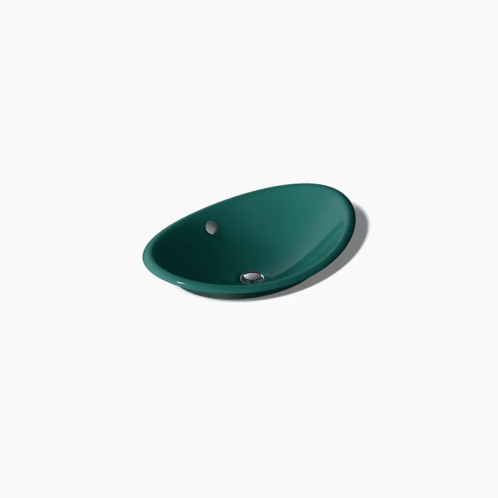 Kohler Iron Plains Sink in Teal enameled cast iron, vessel style
