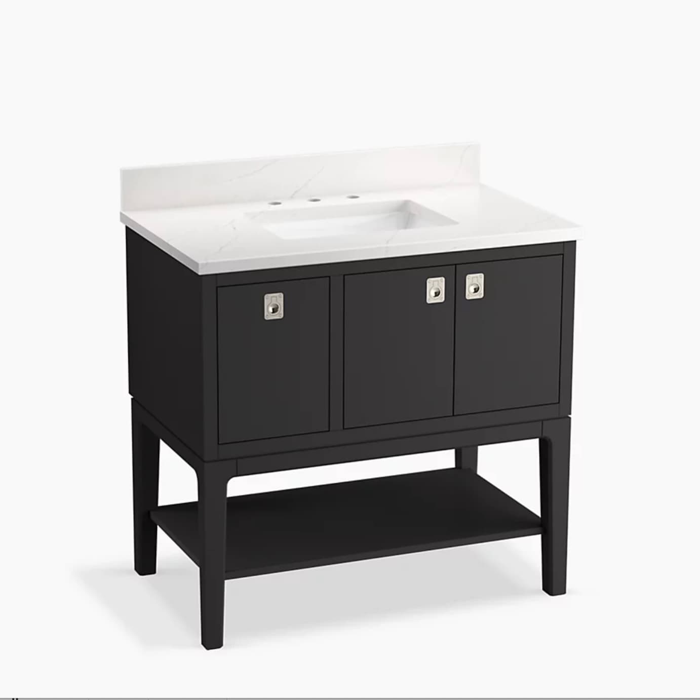 Kohler | Seagrove by Studio McGee 36" Vanity with Quartz Top – Ferrous Grey