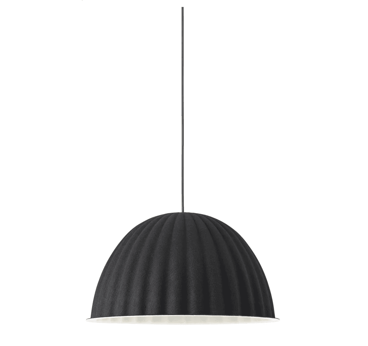 Muuto Under the Bell Light pendant, small, black matte PET with recycled fibers