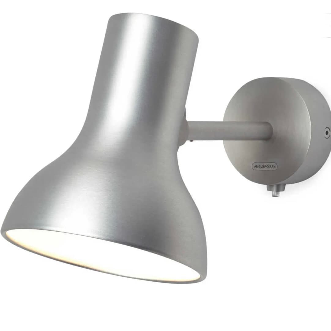 Anglepoise Type 75 Mini Metallic Wall Light — Silver Luster