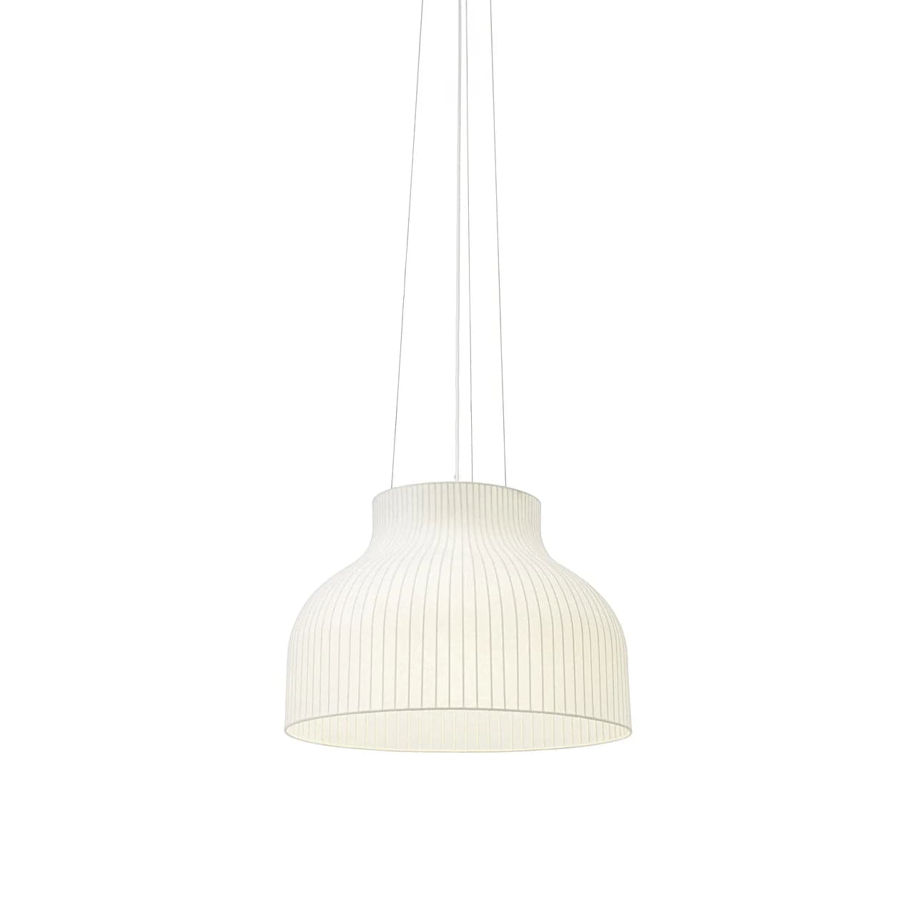 Muuto Strand Pendant Lamp Medium, white cocoon material with steel frame