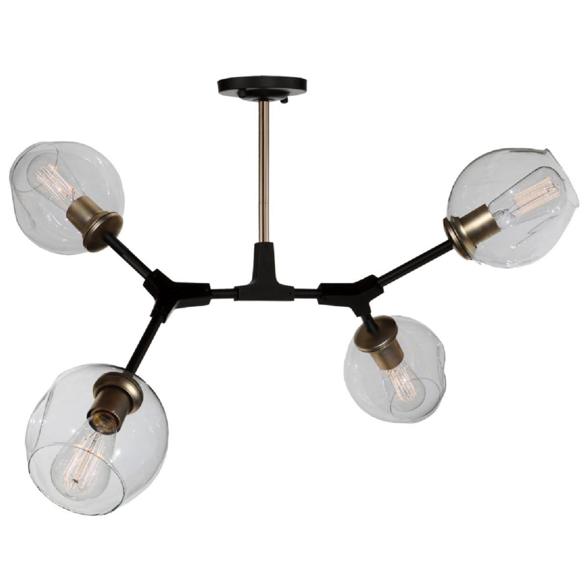 Artcraft | Organic Semi-Flushmount in Vintage Brass