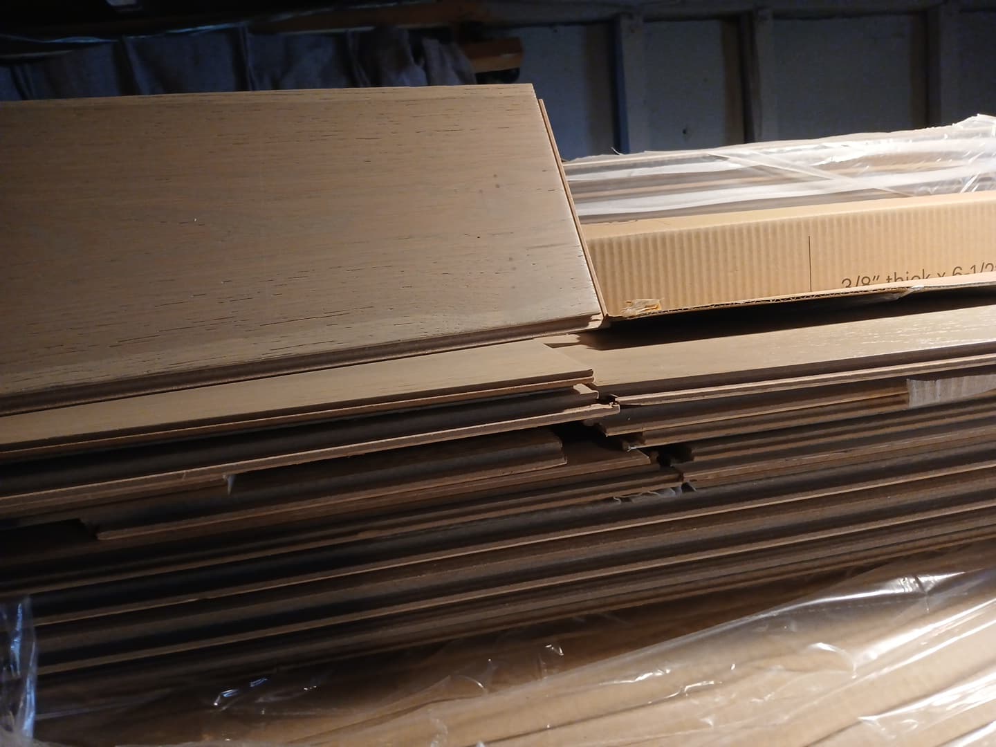 55 Cases of Beige -Hardwood floors