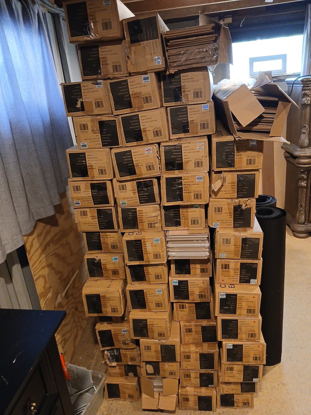 55 Cases of Beige -Hardwood floors - alternate view