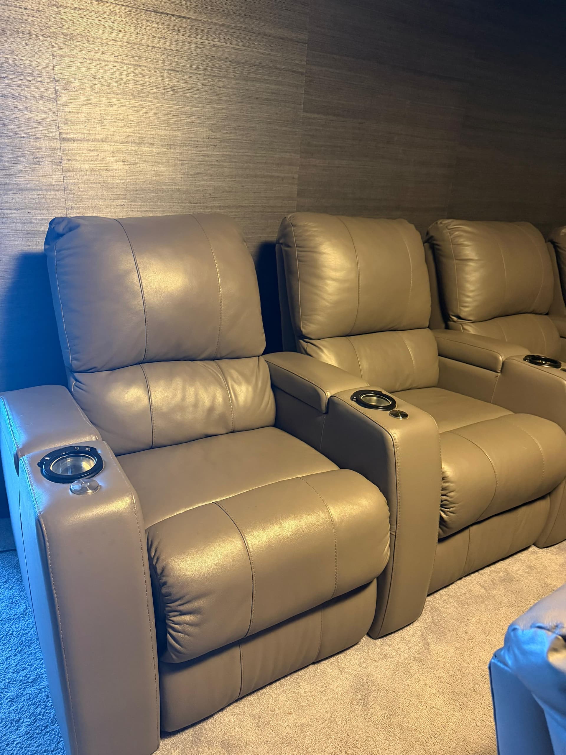 Leather home cinema chairs