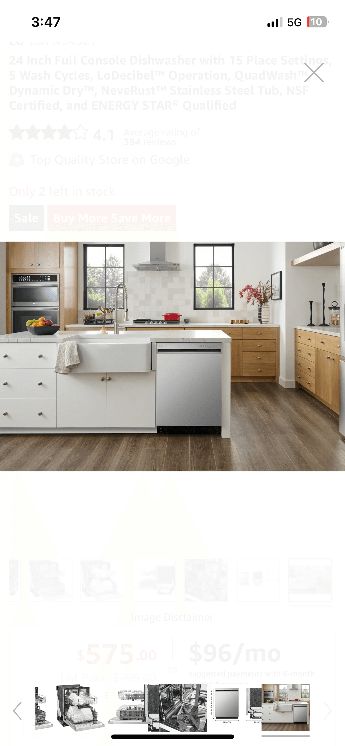 Brand New 24” LG dishwasher