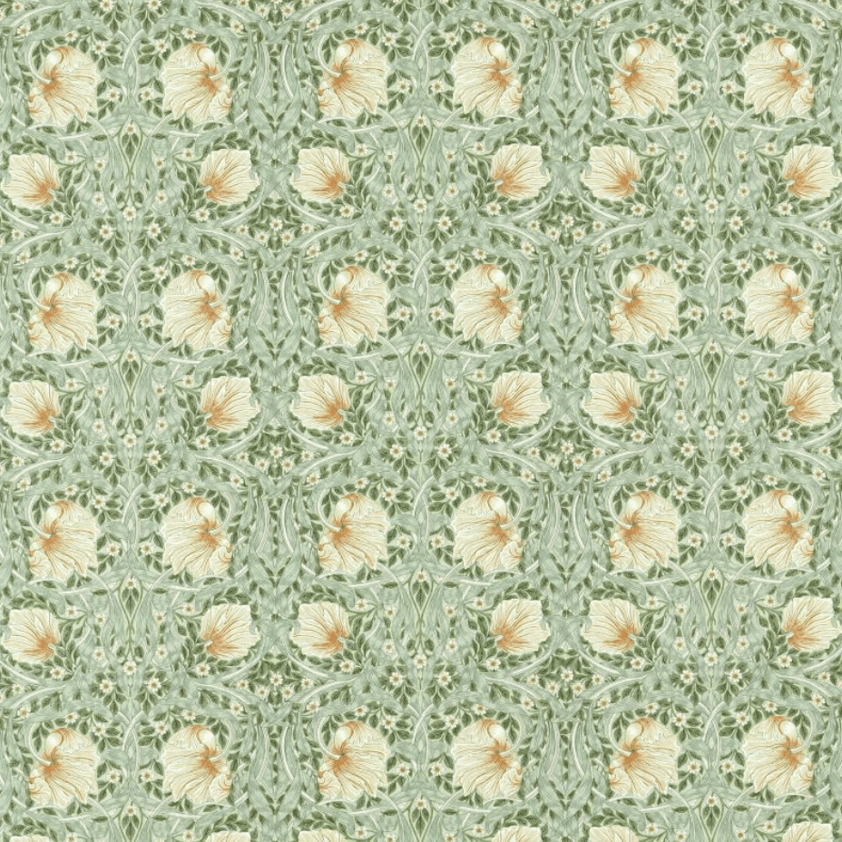Morris & Co. Pimpernel Fabric in Bayleaf/Manila