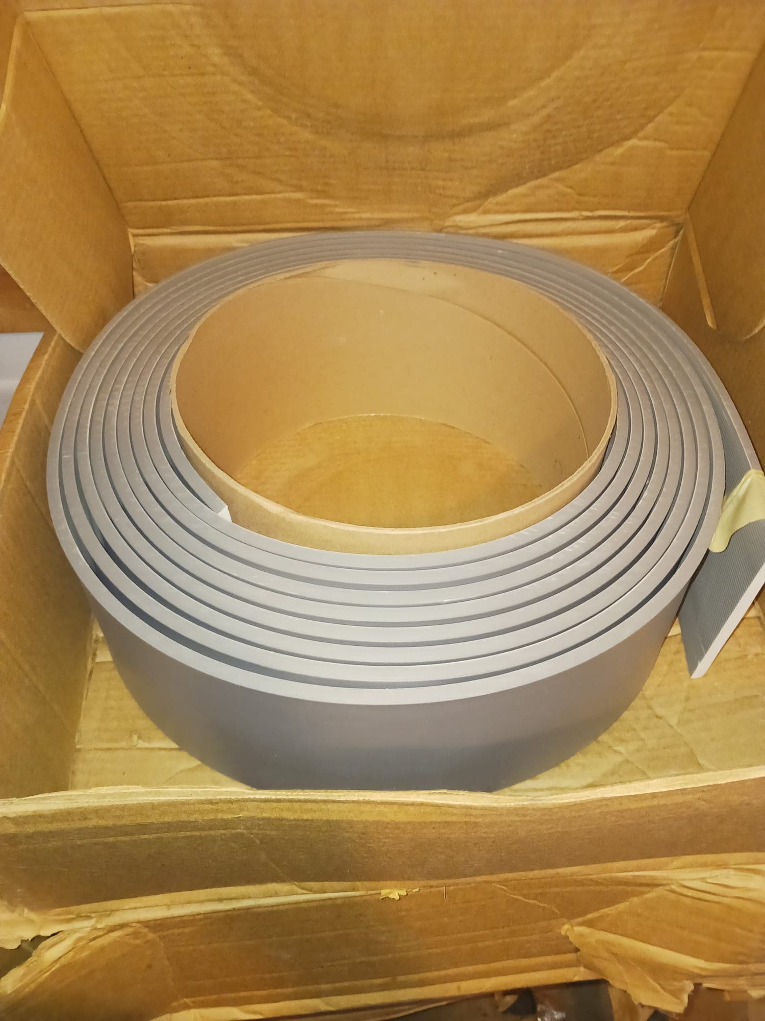 Mannington Burke Wall Base 6" x 36ft Roll Moonbeam Gray SMP-050-6CBR - Lot of 12, 432 Feet - alternate view
